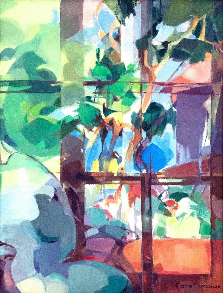 Oeuvre de Marie Tamboise - Le patio vu de la fenêtre